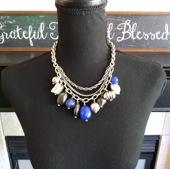 Chico's Jewelry - Chico's Silvertone Beaded Necklace